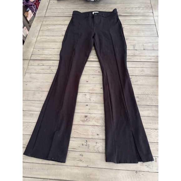 L'AGENCE Beatrix High Rise Split Hem Flare Baby Boot Pant Black Stretch Size 28 - Picture 3 of 6